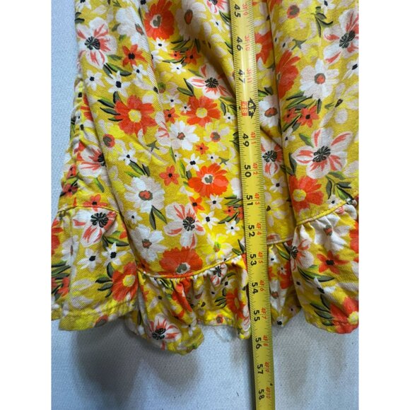 Arizona Jean Co. Womens Floral Midi Maxi Sundress XXL Yellow Asymmetrical Summer - Picture 10 of 16
